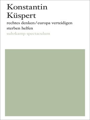 cover image of rechtes denken/europa verteidigen/sterben helfen